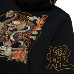 DGK Ryujin Hoodie - Black -DADDIES Skate Gear BQ79347 4