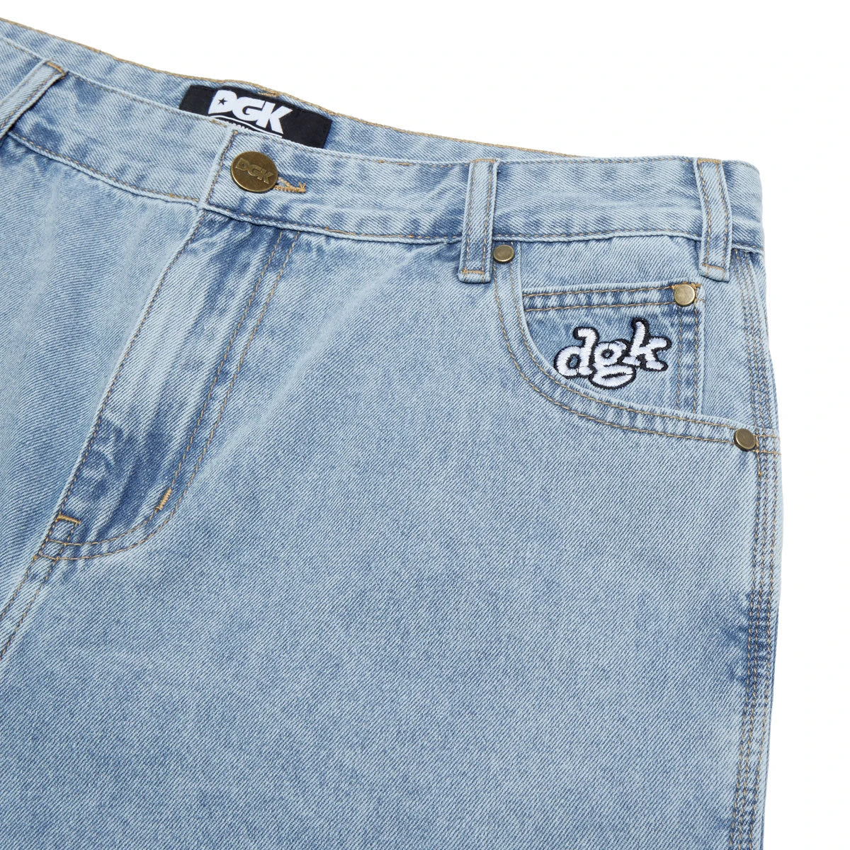 DGK Nozzle Denim Shorts - Washed Indigo 5 DGK Nozzle Denim Shorts - Washed Indigo - Image 3