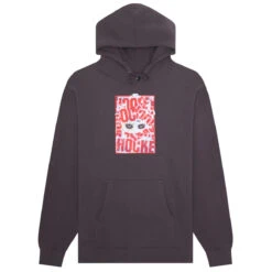 Hockey War All Over Hoodie - Charcoal