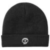Zero Embroidered Skull Beanie - Black