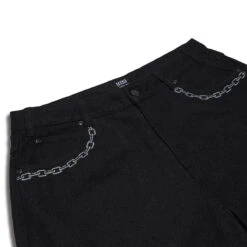 CCS Baggy Taper Denim Jeans - Chain Black -DADDIES Skate Gear BQ7F4B3 3