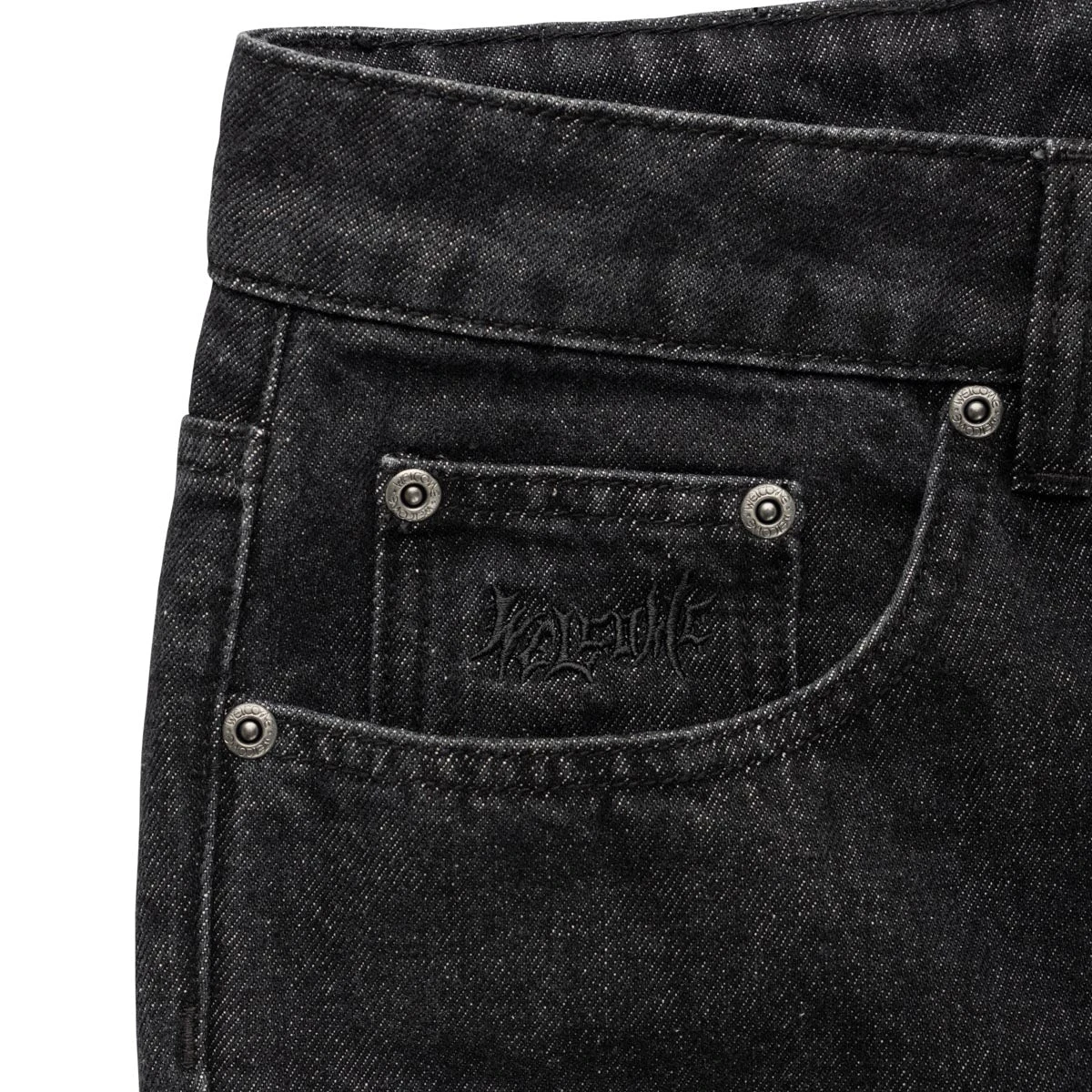 Welcome Immortal Loose Straight Denim Jeans - Washed Black 5 Welcome Immortal Loose Straight Denim Jeans - Washed Black - Image 3