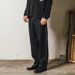 Welcome Immortal Loose Straight Denim Jeans - Washed Black 11 Welcome Immortal Loose Straight Denim Jeans - Washed Black -DADDIES Skate Gear BQ7F58C 5