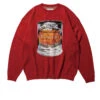 Evisen Mountain High Jacquard Crewneck Sweatshirt - Brick -DADDIES Skate Gear BQ82074 1