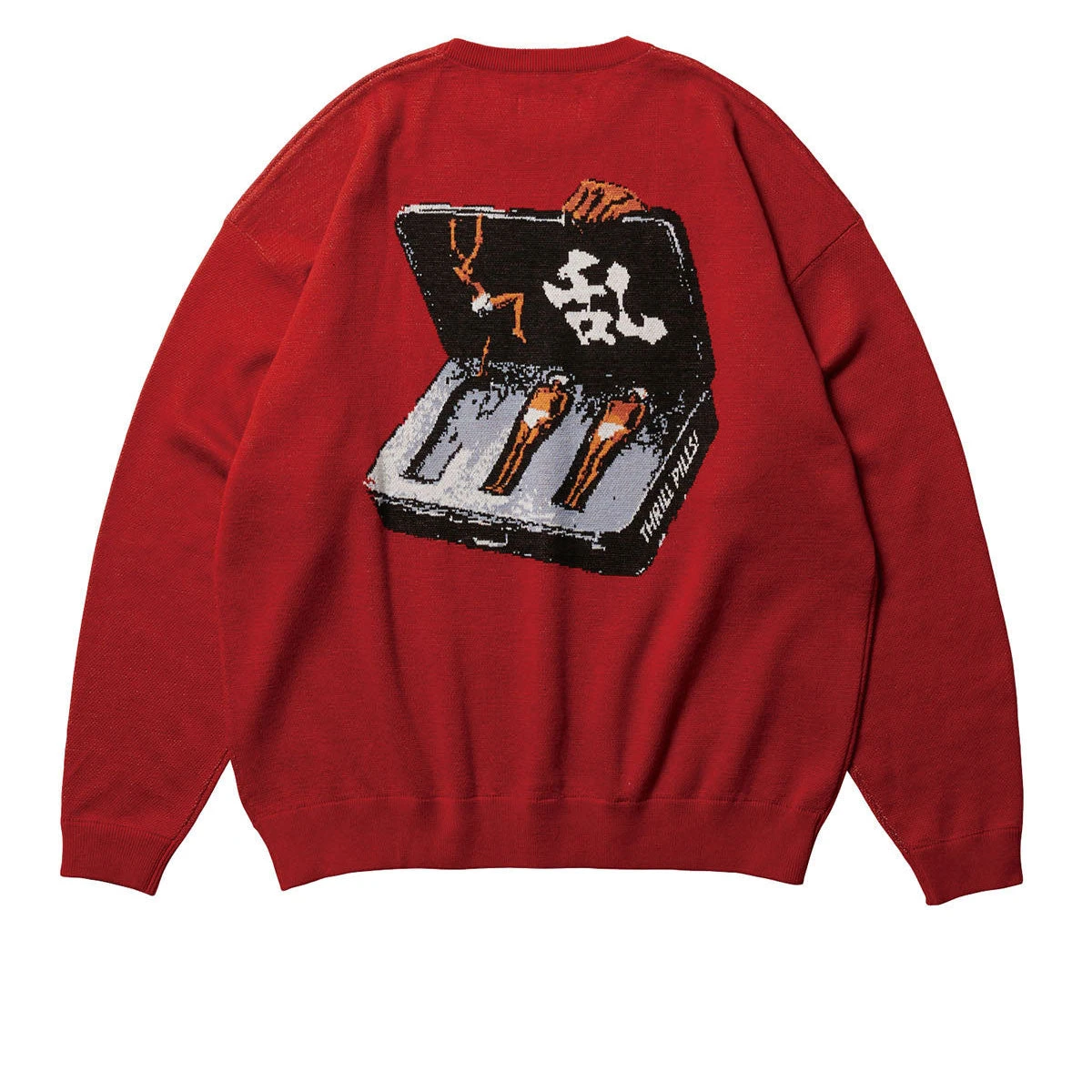 Evisen Mountain High Jacquard Crewneck Sweatshirt - Brick 4 Evisen Mountain High Jacquard Crewneck Sweatshirt - Brick - Image 2