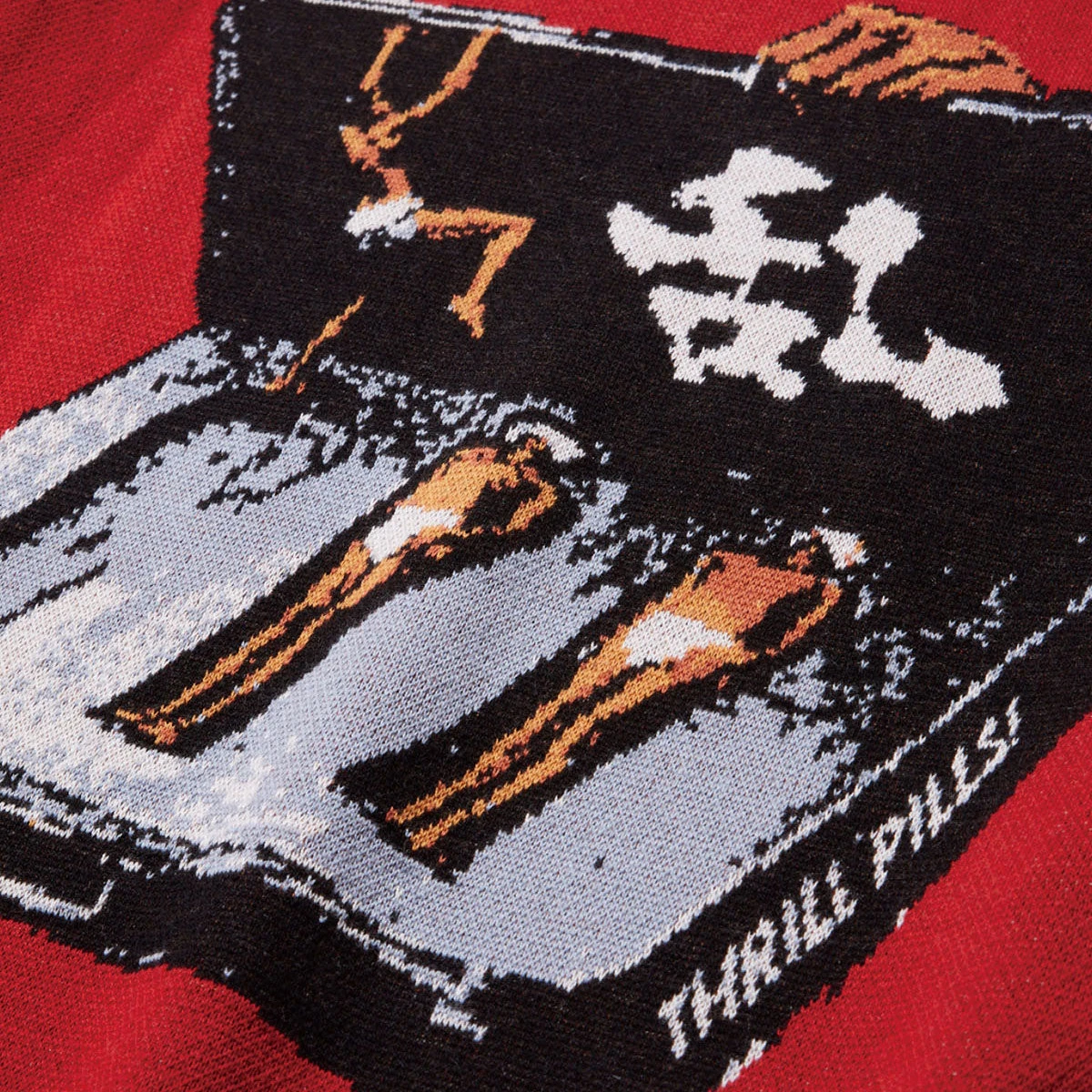 Evisen Mountain High Jacquard Crewneck Sweatshirt - Brick 6 Evisen Mountain High Jacquard Crewneck Sweatshirt - Brick - Image 4