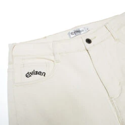Evisen Eye Fire Jeans - Ecru -DADDIES Skate Gear BQ82096 3