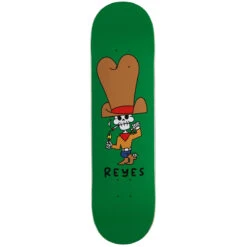 Thank You David Reyes Smokin Cowboy Skateboard Deck - Green - 8.25"