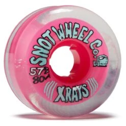 Snot X Rays 80a Skateboard Wheels - Baby Pink Clear/Baby Pink - 57mm