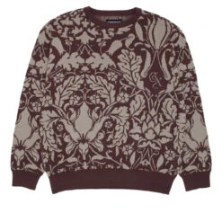 GX1000 Jacquard Knit Floral Sweatshirt - Brown