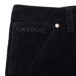 GX1000 Double Knee Corduroy Shorts - Black -DADDIES Skate Gear BQ82AFD 3