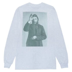 Theories Rasputin Long Sleeve T-Shirt - Ash Grey