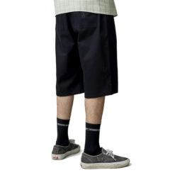 Passport Herringbone Leagues Club Shorts - Black -DADDIES Skate Gear BQ84145 3