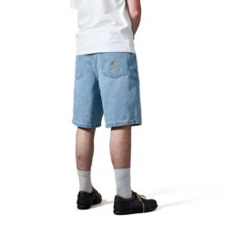 Passport Workers Club Shorts - Faded Wash Light Indigo 9 Passport Workers Club Shorts - Faded Wash Light Indigo -DADDIES Skate Gear BQ8414B 3