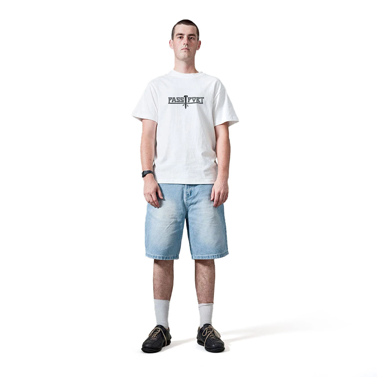 Passport Workers Club Shorts - Faded Wash Light Indigo 7 Passport Workers Club Shorts - Faded Wash Light Indigo - Image 5