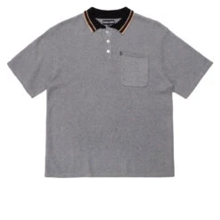 Passport Sunspot Organic Knit Polo Shirt - Grey