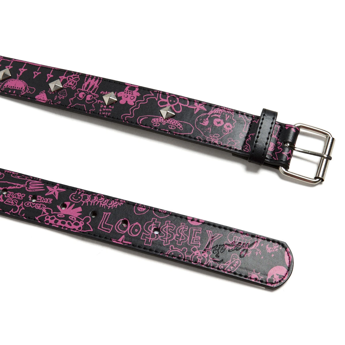 Loosey Franky Chaos Belt - Black/Pink Studded 4 Loosey Franky Chaos Belt - Black/Pink Studded - Image 2