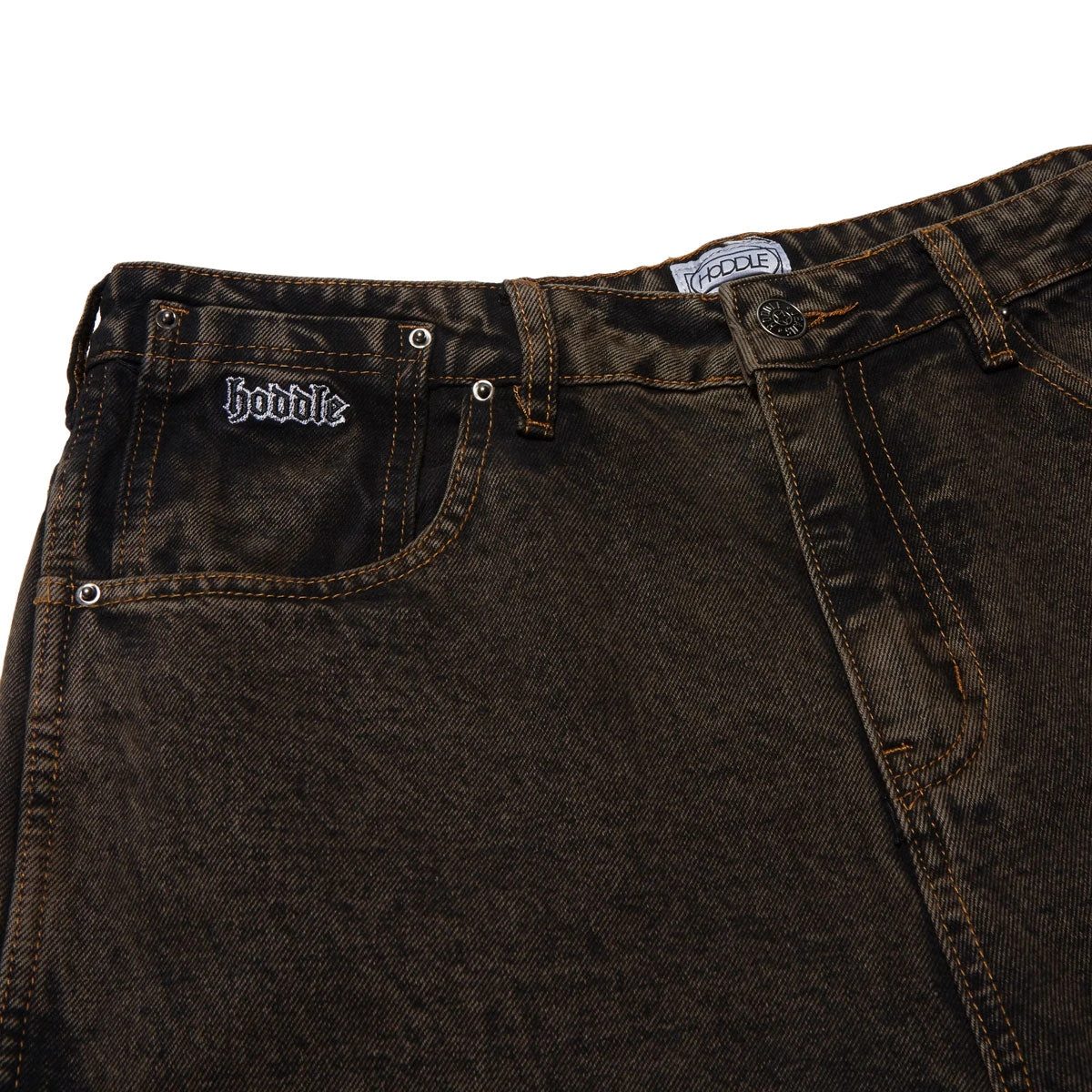 Hoddle Ranger Jeans - Brown Acid Wash 5 Hoddle Ranger Jeans - Brown Acid Wash - Image 3