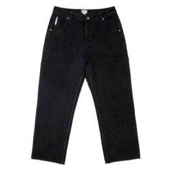 Hoddle Sonas Jeans - Black/Red Contrast Stitch