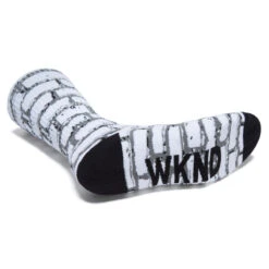 WKND Brick Socks - White/Charcoal/Black -DADDIES Skate Gear BQ85157 3