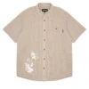 GX1000 Short Sleeve Button Down Shirt - Tan Plaid 1 GX1000 Short Sleeve Button Down Shirt - Tan Plaid -DADDIES Skate Gear BQ85490 1