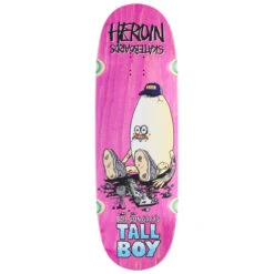 Heroin Bail Gun Gary’s Tall Boy Skateboard Deck - 10.25"