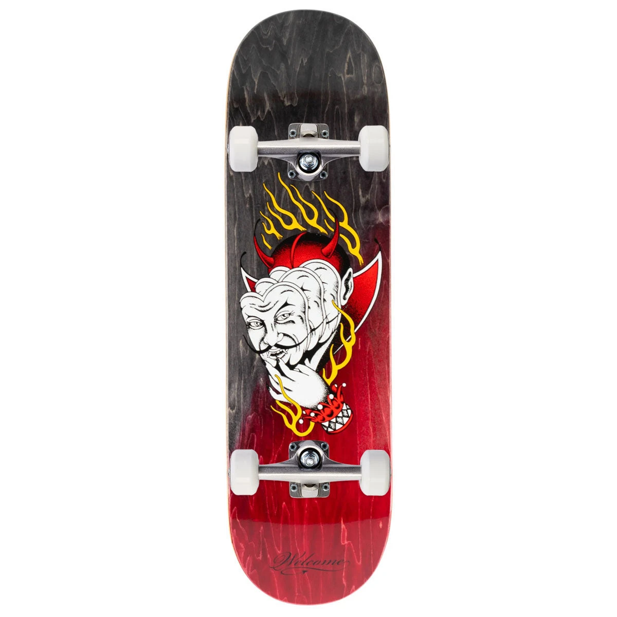 Welcome Diablo Skateboard Complete - Black/Red Stain - 9.00" 3 Welcome Diablo Skateboard Complete - Black/Red Stain - 9.00"