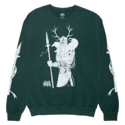 Metal Odin Fleece Sweatshirt - Forest Green