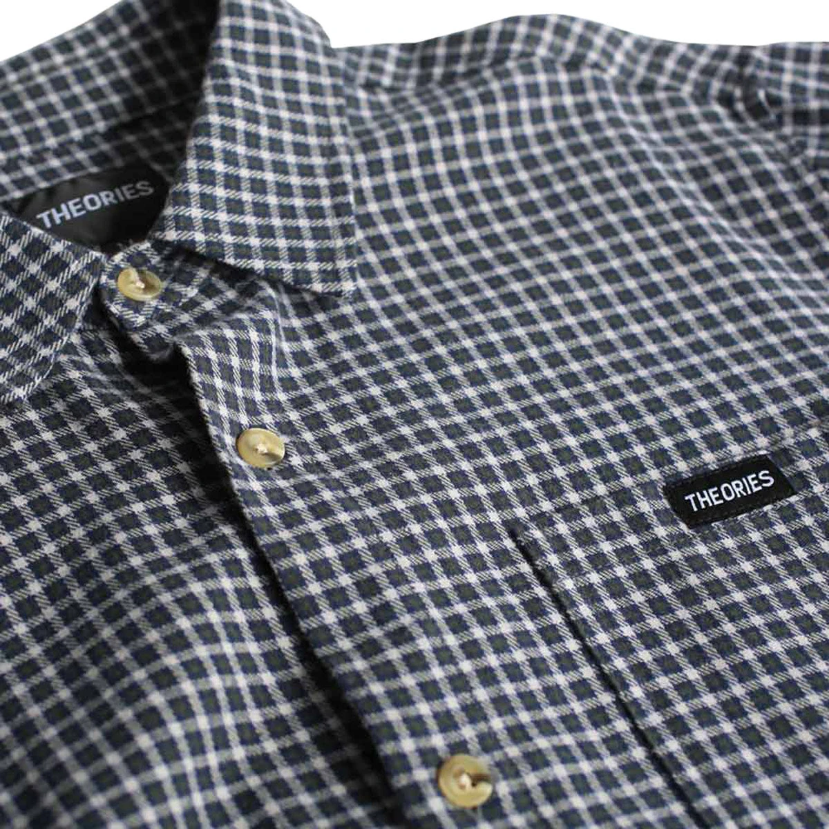 Theories Avignon Flannel Shirt - Sea 4 Theories Avignon Flannel Shirt - Sea - Image 2