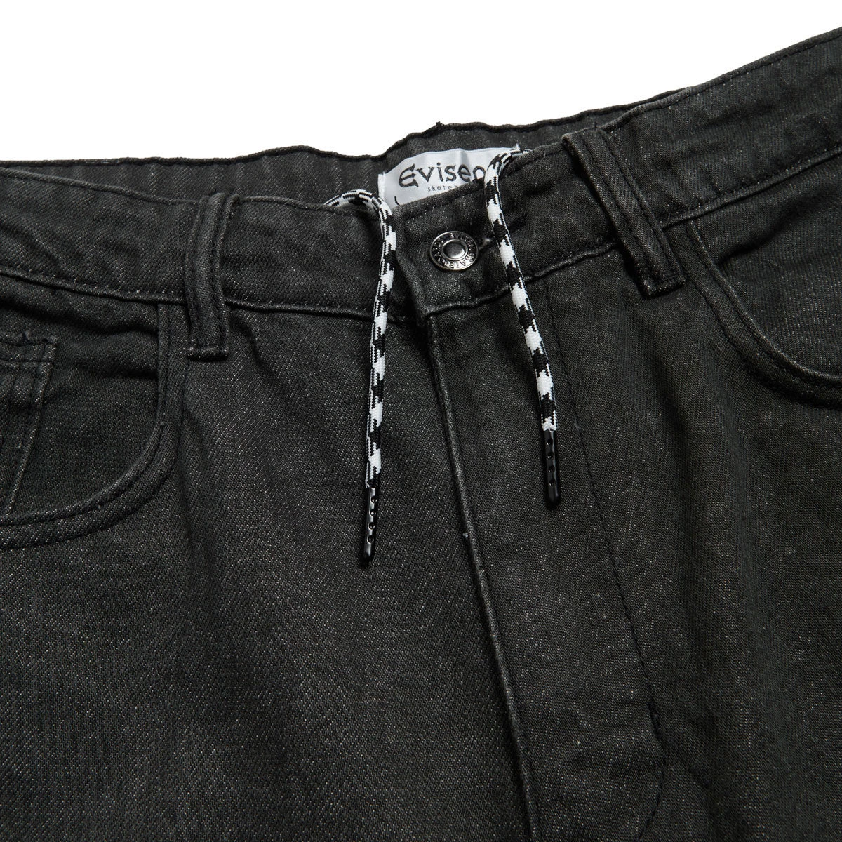Evisen Sushi Denim Shorts - Black 6 Evisen Sushi Denim Shorts - Black - Image 4