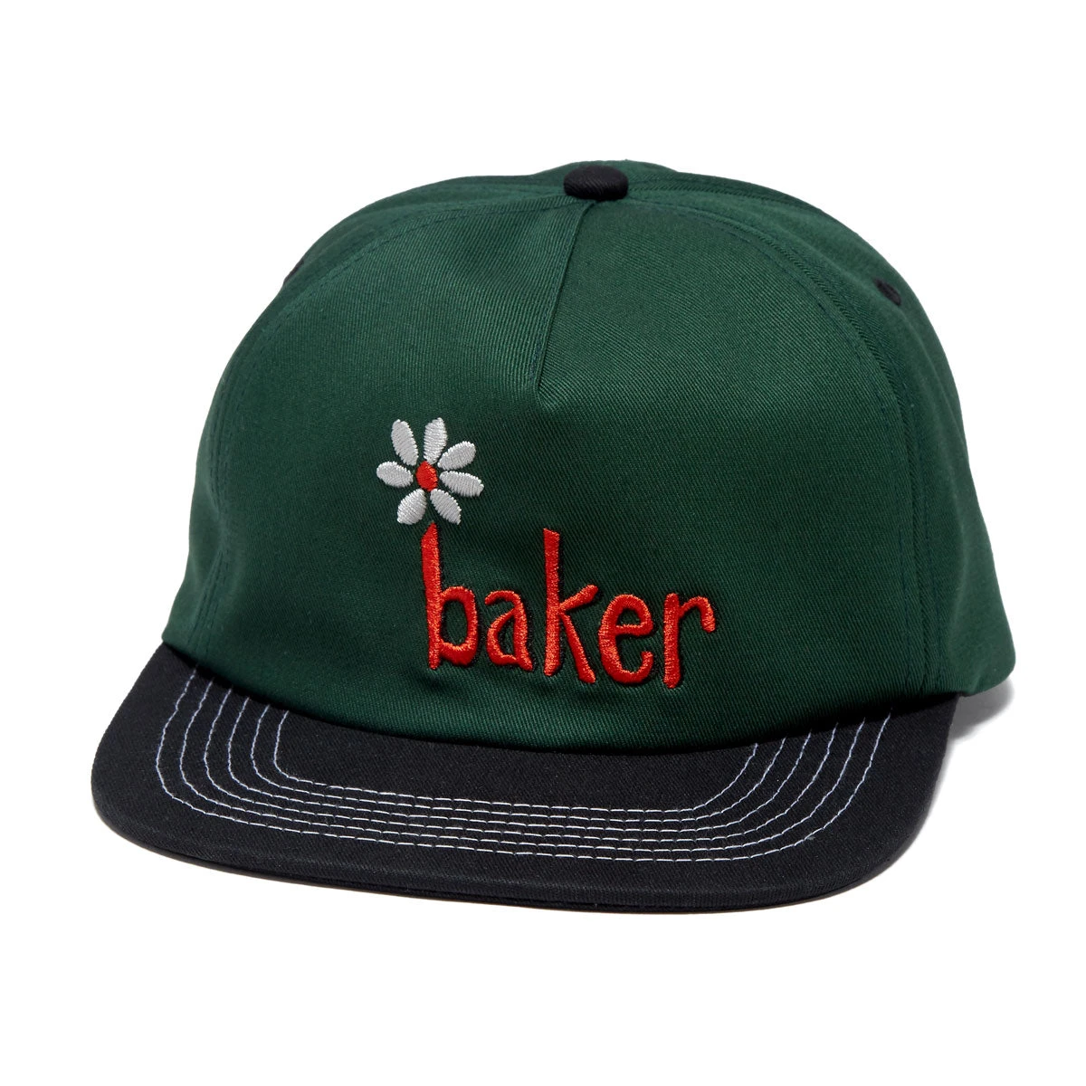 Baker Daisy Snapback Hat - Green/Black 3 Baker Daisy Snapback Hat - Green/Black