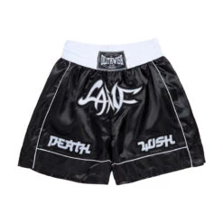 Deathwish Lamf Satin Boxing Shorts - Black
