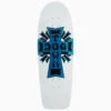 Dogtown Cross Logo 70s Rider Skateboard Deck - Gloss White/Metallic Blue Cross - 10.00" -DADDIES Skate Gear BQ89C0B 1