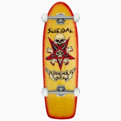 Dogtown X Suicidal Skates Possessed To Skate 70s Classic Skateboard Complete - Yellow/Red Fade - 9.00"