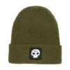 Zero Single Skull Patch Beanie - Olive