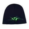 Limosine Spiral Skully Beanie - Neon Green Embroidery -DADDIES Skate Gear BQ8ABAD 1
