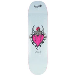 Welcome Cupid Evan Mock On A Moontrimmer 2.0 Skateboard Deck - Blue Glitter - 8.60"