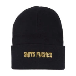 Designer Trash Shits Dripped Beanie - Black