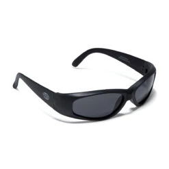 Baker Oval Wraparound Sunglasses - Black