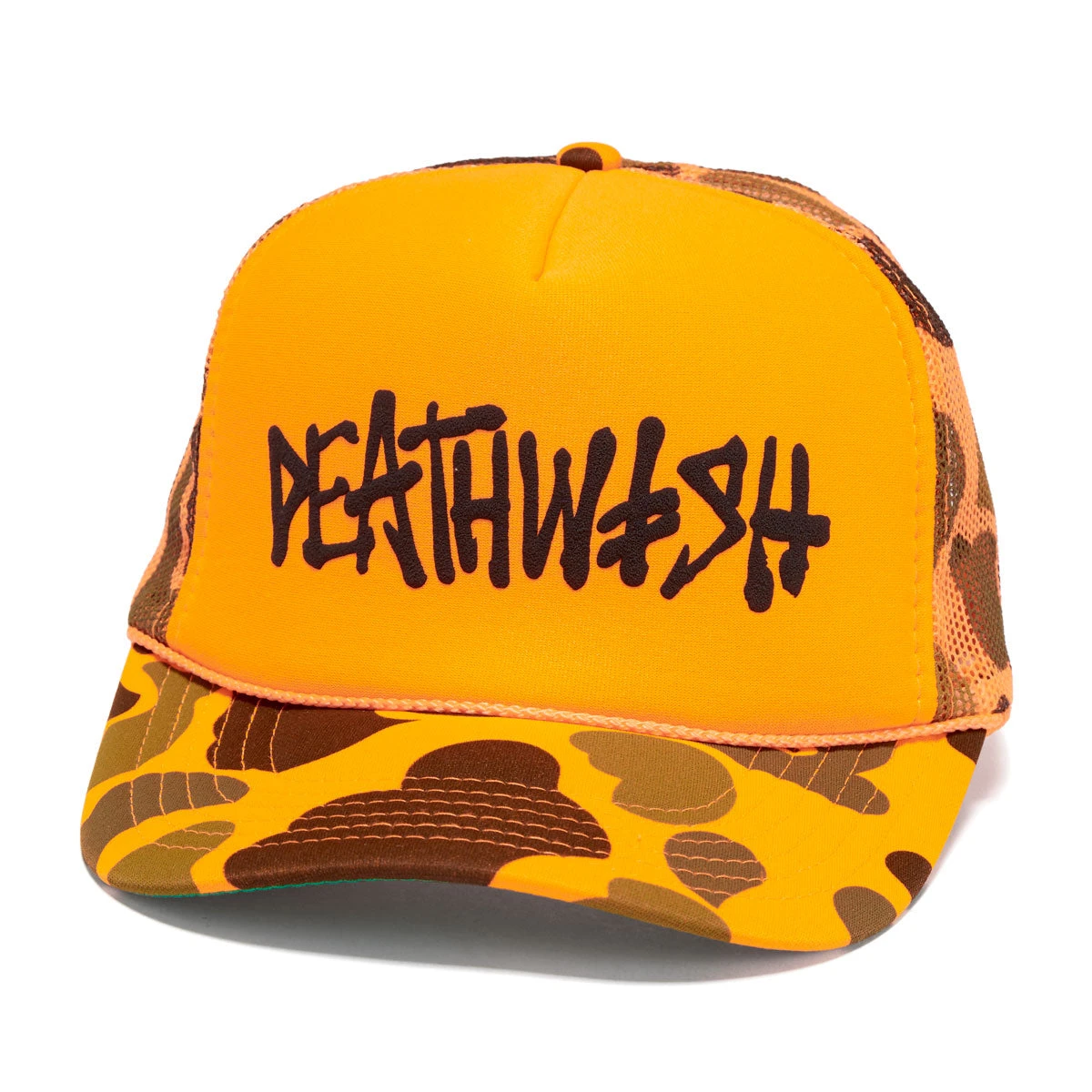 Deathwish OG Deathspray Trucker Hat - Orange Camo 3 Deathwish OG Deathspray Trucker Hat - Orange Camo