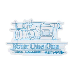 Heritage 411 Camera Sticker - Blue