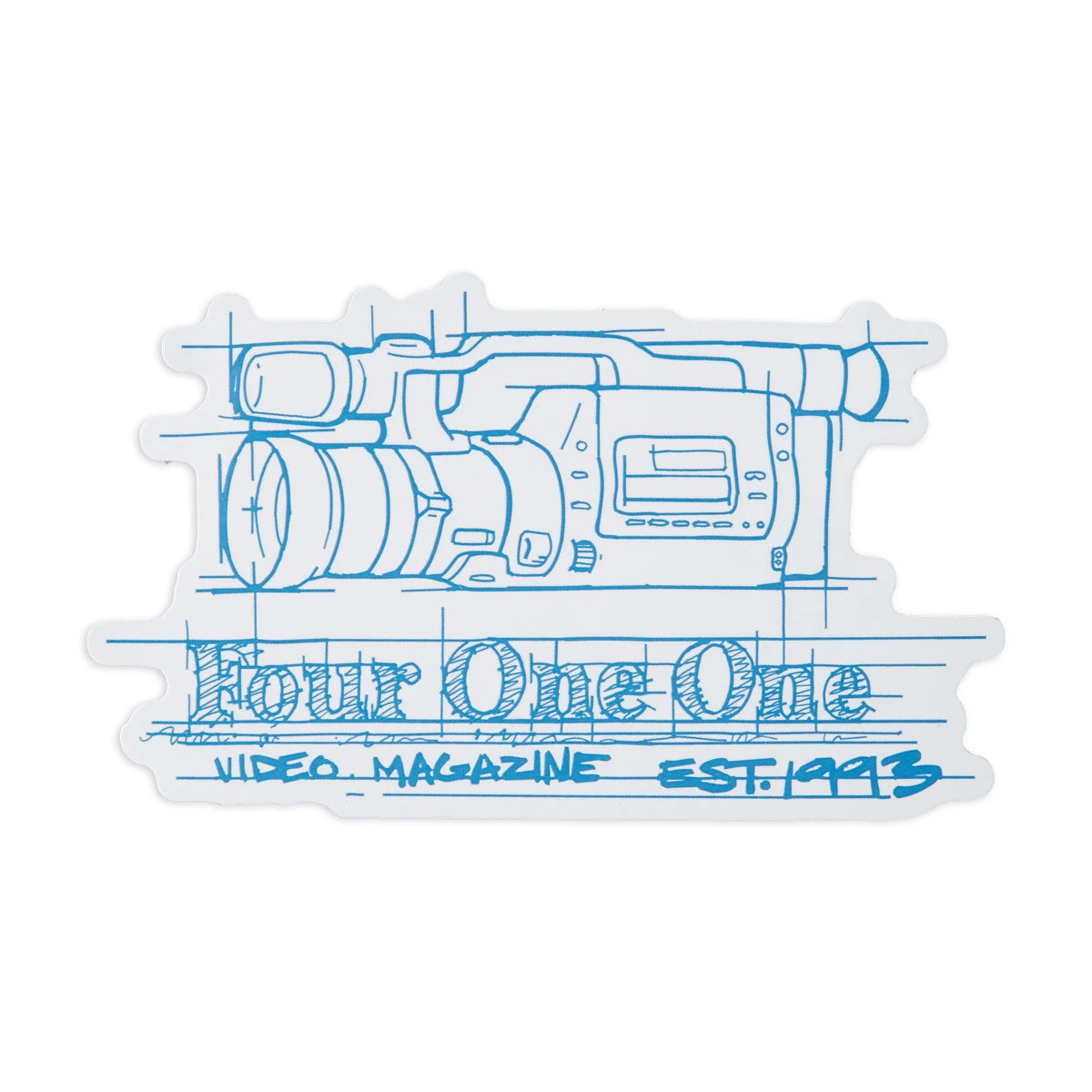 Heritage 411 Camera Sticker - Blue 3 Heritage 411 Camera Sticker - Blue