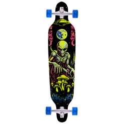 Daddies Mall Poster Drop Thru Longboard Complete - Black/Glow