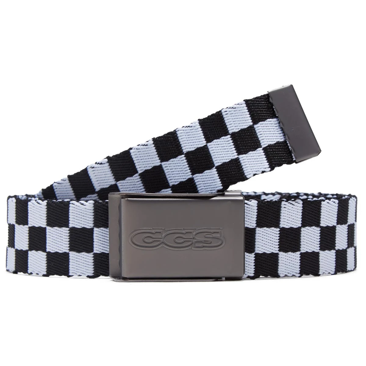 CCS Gunmetal 96 Logo Web Belt - Checkerboard 3 CCS Gunmetal 96 Logo Web Belt - Checkerboard