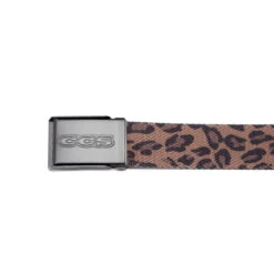 CCS Gunmetal 96 Logo Web Belt - Leopard -DADDIES Skate Gear CCS webelt outline grey leopard 3