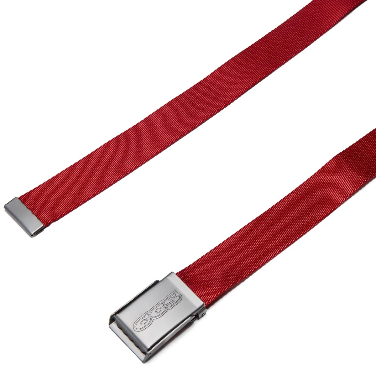 CCS Gunmetal 96 Logo Web Belt - Red 4 CCS Gunmetal 96 Logo Web Belt - Red - Image 2