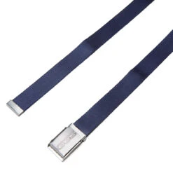 CCS Silver 96 Logo Web Belt - Navy -DADDIES Skate Gear CCS webelt outline silver navy 2