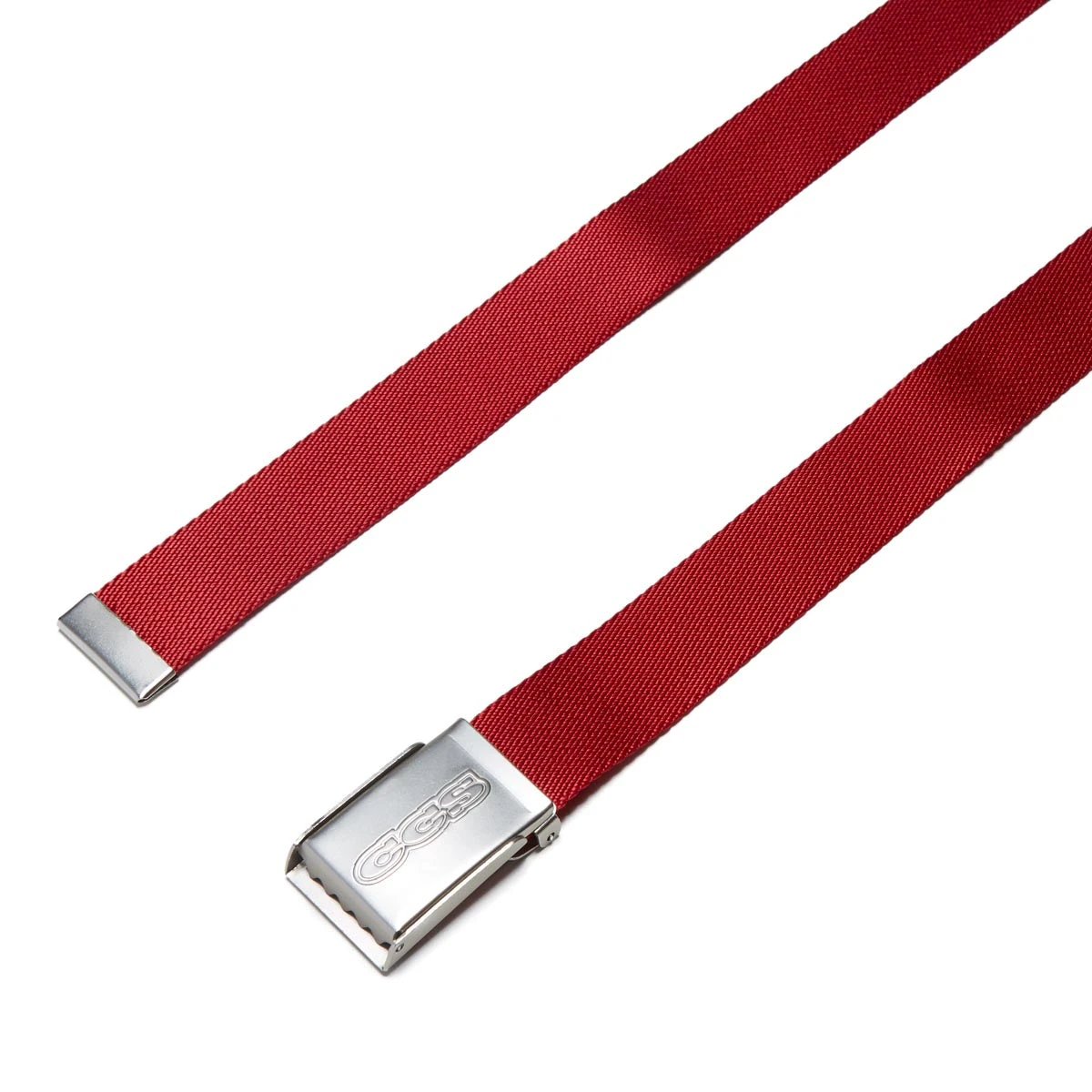 CCS Silver 96 Logo Web Belt - Red 4 CCS Silver 96 Logo Web Belt - Red - Image 2