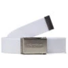 CCS Silver 96 Logo Web Belt - White -DADDIES Skate Gear CCS webelt outline silver white 1