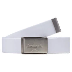 CCS Silver 97 Star Web Belt - White